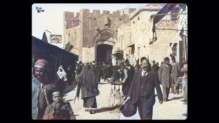 A glimpse of Jaffa Gate, Jerusalem in 1897 A.I. Enhanced  & Colorized