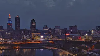 Flying out of downtown Cleveland - Morning drone shot #drone #cleveland #downtown #cityscape #aerial