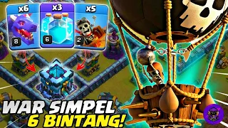 AUTO 6 BINTANG! HYDRA SPAM BALLOON CLONE SPELL - STRATEGI WAR/PUSH TH 13 | COC INDONESIA