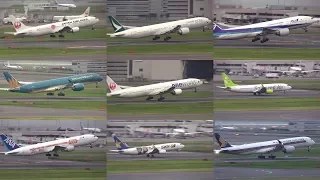 17/09/24 東京国際空港（羽田空港） 飛行機の離陸シーン（Aラン） Take Off Scene of Various Airliners at Tokyo Int'l Airport