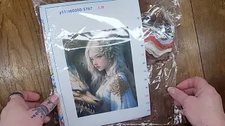 Unboxing and Review| Cross-Stich Kit 🪡🧵#sevengreat+Cross-stitch