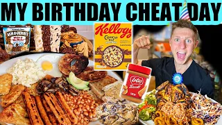 ULTIMATE BIRTHDAY CHEAT DAY *eating my favourite fantasy foods for 24hours* HOMEMADE MAN VS FOOD!