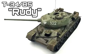 T-34-85 "Rudy" 1/35 scale model tank