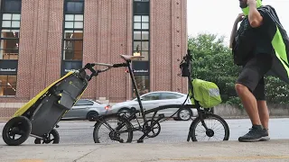 bike, rain, and grocery shopping