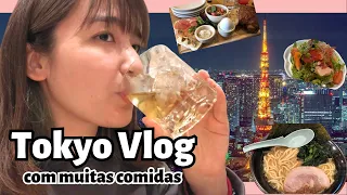 Fui trabalhar em Tokyo e experimentei várias comidas| VLOG da vida no Japão