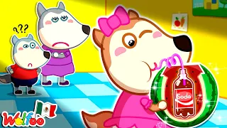 ¡No bebas demasiado refresco, Lucy! - Wolfoo Aprende Hábitos Saludables | Wolfoo en español