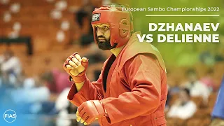 DZHANAEV Soslan vs DELIENNE Marvin. Combat SAMBO +98 kg. European SAMBO Championships 2022