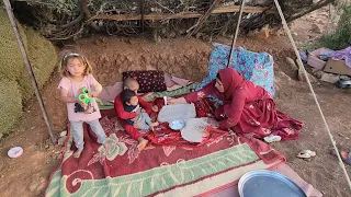 Documentary about making a canopy & baking bread by a nomadic woman with three children | Part 9