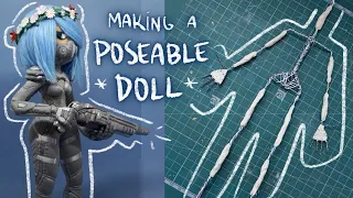 Making a dolll with a FULL WIRE SKELETON | Handmade poseable doll | Quake Champions Custom Doll