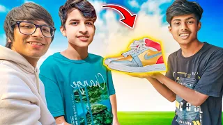 I Surprised @piyushjocgaming with COUSTOM SHOE🔥 ft. @souravjoshivlogs7028