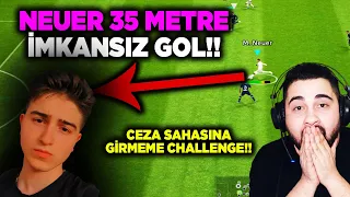 NEUER 35 METREDEN İMKANSIZ BİR GOL ATTI!! TOLGA İLE CEZA SAHASINA GİRMEME CHALLENGE! EFOOTBALL 22