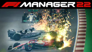 FOUR SAFETY CARS! WE BROKE THE GAME A BIT?! BIG SHUNTS! WET RACE! - F1 Manager 2022 CAREER Part 20