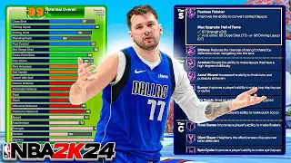 NBA 2K24 LUKA DONCIC BUILD - 97 LAYUP + 96 MID RANGE + 96 STRENGTH + 26 HOF BADGES