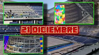 21 de diciembre 📅 Muy pronto comenzarán con otra esquina del videomarcador 🔥 Obras Santiago Bernabéu