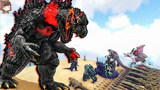 Mire Godzilla VS Ark Dinosaurs & Mod Kaiju | ARK Mod Battle Ep.415