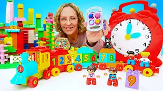 Lego Video für Kinder - Spielzeug Kindergarten mit Nicole. Wir lernen spielerisch Zahlen