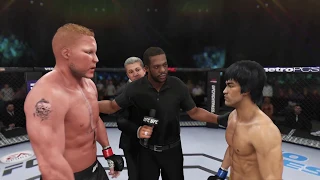 Brock Lesnar vs. Bruce Lee (EA sports UFC 3) - CPU vs. CPU - Crazy UFC 👊🤪