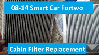 DIY Smart Car ForTwo Cabin Filter Replacement Tutorial