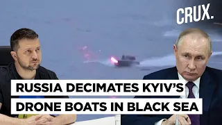 Russia “Destroys” Kyiv’s Unmanned Boats Trying To Attack Its Ship In Black Sea, Releases Video