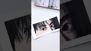 watercolour 💗 #artshorts #jungkook #watercolorpainting #eyes #bts