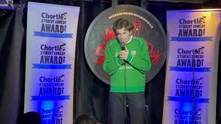 Darragh White at the Dublin heat of the Chortle Student Comedy Award 2024