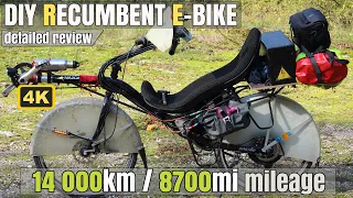 DIY RECUMBENT E-BIKE - 14 000km/8700mi mileage detailed review