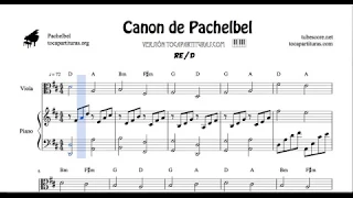 Pachelbel Canon in D Sheet Music for Viola and Piano Duet