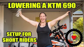 Motorcycle Suspension Lowering - Short Rider Gets Her KTM 690 ADV Suspension Lowered by EVO Oregon