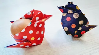 ORIGAMI CHICKEN (SIMON ANDERSEN) FOR EASTER DECORATIONS | EASTER CHICK CRAFTS | EGG CUTE STAND