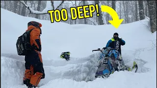 SNOWMOBILING THE DEEPEST SNOW IN THE MIDWEST!