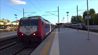 Trains between Athens new central station and Kato Aharnes 1-10-2017