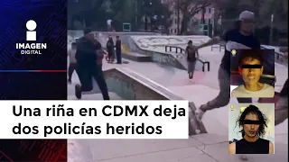 Policías protagonizan una batalla campal en la CDMX, 2 elementos resultaron con heridas de cuidado