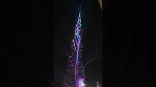 Дубай. Бурдж-Халифа. Лазерное шоу. Dubai. Burj Khalifa. Laser show. Мировой рекорд 2018