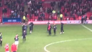 Cafc players celebrate with fans on staying up!!