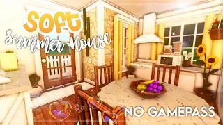 No Gamepass Soft Summer One Story House I Bloxburg Speedbuild and Tour - iTapixca Builds