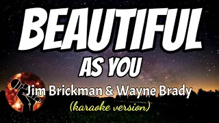 BEAUTIFUL AS YOU - JIM BRICKMAN & WAYNE BRADY (karaoke version)