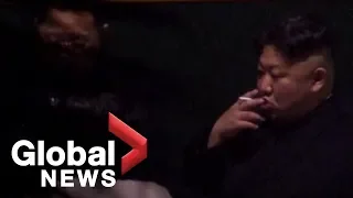 Kim Jong Un seen smoking cigarette during trip to Vietnam