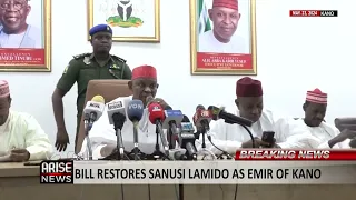 BILL RESTORES SANUSI LAMIDO AS EMIR OF KANO