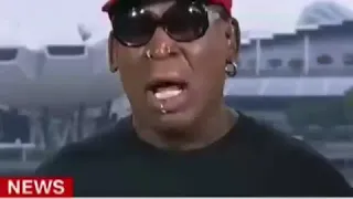 Dennis Rodman talking about receiving death threats for meeting with North Korean leader Kim Jong-Un