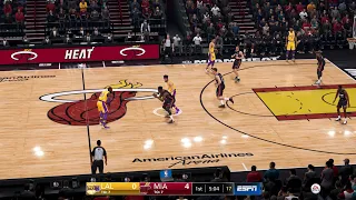 NBA LIVE 19 LA Lakers vs Miami Heat Full Game Max Quality