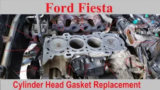 Ford Fiesta Cylinder Head Gasket Replacement                       @ClaudeTube