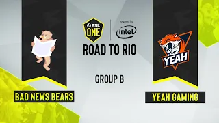 CS:GO - Yeah Gaming vs. Bad News Bears [Overpass] Map 2 - ESL One Road to Rio - Group B - NA