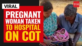 Viral video | Pregnant woman taken to hospital on cot