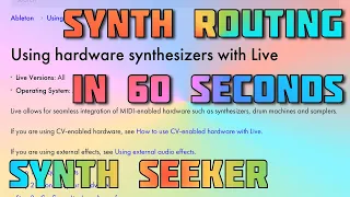 Wiring hardware synths into Ableton Live in less than 60 seconds.