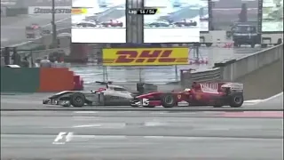 Felipe Massa overtake on Michael Schumacher Chinese GP 2010