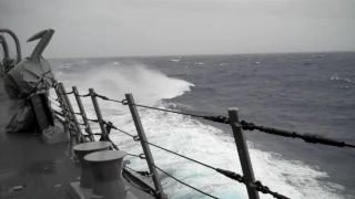 DDG-105 in Stormy Seas: A day as a US Navy sailor pt.7