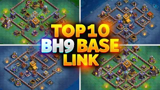 NEW Best BH9 BASE Link | Top10 Strongest Builder Hall 9 Trophy Pushing Base | Clash of Clans