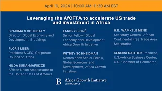 Leveraging the AfCFTA to accelerate US trade and investment in Africa