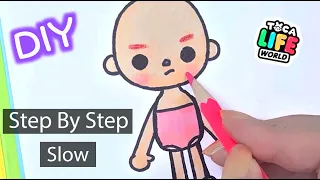 Draw Toca Life World Paper Dolls with me now #stepbystep #drawing #paperdiy #asmr