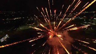 FPV Drone Flies Through Fireworks | Slow Motion Explosions